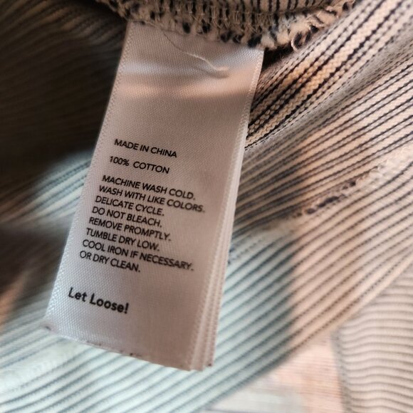 KATE SPADE Saturday Black Gray Asymmetric Neckline Slant Neck Top Size Small - Picture 7 of 13